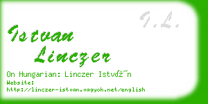istvan linczer business card